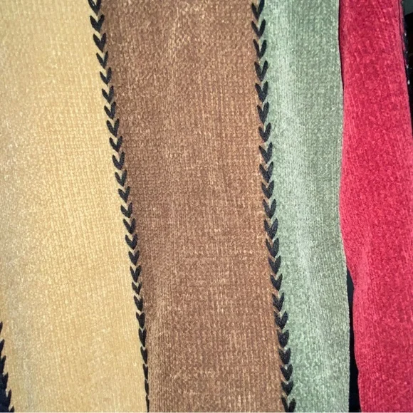 90’s Patchwork Colorblock Vintage Soft Chenille Knit Sweater Size Large - Picture 16 of 17